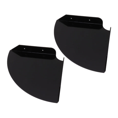 2pcs Wall Mount Floating Corner Shelves Quarter Round Hanging Corner Shelves for Bedrooms Living Rooms Shower Room Black