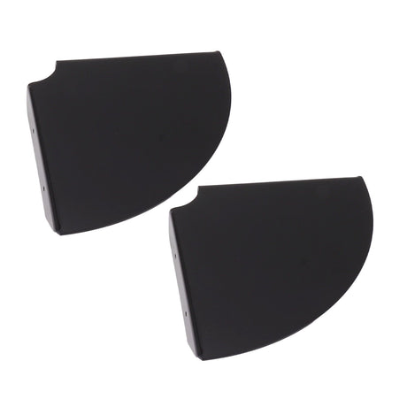 2pcs Wall Mount Floating Corner Shelves Quarter Round Hanging Corner Shelves for Bedrooms Living Rooms Shower Room Black