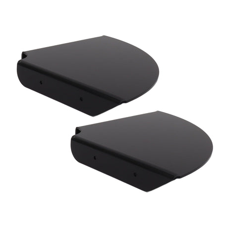 2pcs Wall Mount Floating Corner Shelves Quarter Round Hanging Corner Shelves for Bedrooms Living Rooms Shower Room Black