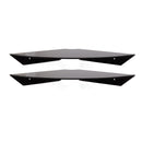 2pcs Wall Mount Floating Corner Shelves Quarter Round Hanging Corner Shelves for Bedrooms Living Rooms Shower Room Black
