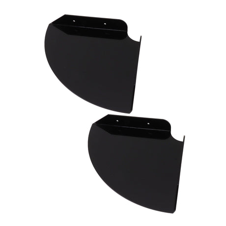2pcs Wall Mount Floating Corner Shelves Quarter Round Hanging Corner Shelves for Bedrooms Living Rooms Shower Room Black