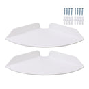 2pcs Wall Mount Floating Corner Shelves Quarter Round Hanging Corner Shelves for Bedrooms Living Rooms Shower Room White