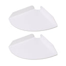 2pcs Wall Mount Floating Corner Shelves Quarter Round Hanging Corner Shelves for Bedrooms Living Rooms Shower Room White