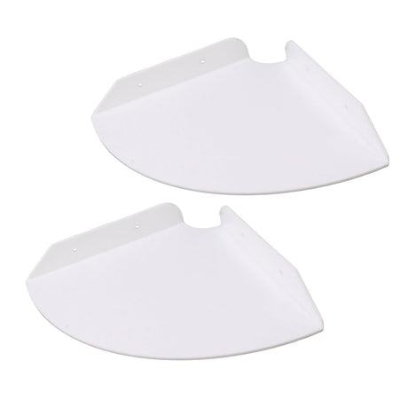 2pcs Wall Mount Floating Corner Shelves Quarter Round Hanging Corner Shelves for Bedrooms Living Rooms Shower Room White