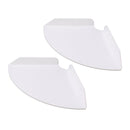 2pcs Wall Mount Floating Corner Shelves Quarter Round Hanging Corner Shelves for Bedrooms Living Rooms Shower Room White