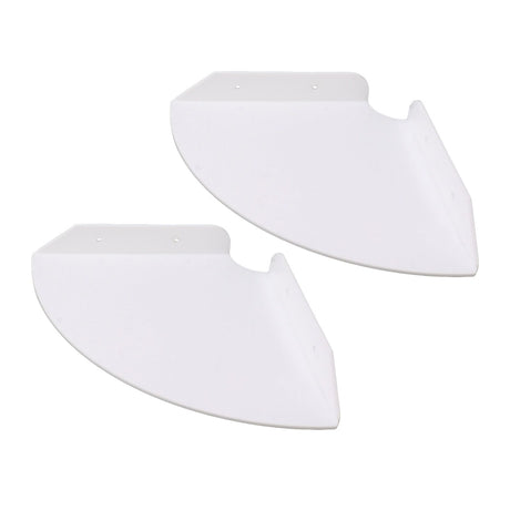 2pcs Wall Mount Floating Corner Shelves Quarter Round Hanging Corner Shelves for Bedrooms Living Rooms Shower Room White