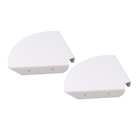 2pcs Wall Mount Floating Corner Shelves Quarter Round Hanging Corner Shelves for Bedrooms Living Rooms Shower Room White