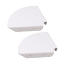 2pcs Wall Mount Floating Corner Shelves Quarter Round Hanging Corner Shelves for Bedrooms Living Rooms Shower Room White