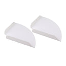 2pcs Wall Mount Floating Corner Shelves Quarter Round Hanging Corner Shelves for Bedrooms Living Rooms Shower Room White