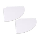 2pcs Wall Mount Floating Corner Shelves Quarter Round Hanging Corner Shelves for Bedrooms Living Rooms Shower Room White