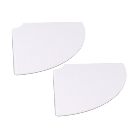 2pcs Wall Mount Floating Corner Shelves Quarter Round Hanging Corner Shelves for Bedrooms Living Rooms Shower Room White