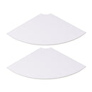 2pcs Wall Mount Floating Corner Shelves Quarter Round Hanging Corner Shelves for Bedrooms Living Rooms Shower Room White