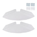 2pcs Wall Mount Floating Corner Shelves Quarter Round Hanging Corner Shelves for Bedrooms Living Rooms Shower Room Transparent