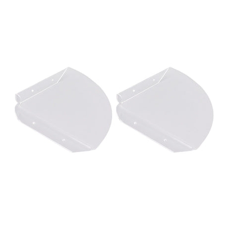 2pcs Wall Mount Floating Corner Shelves Quarter Round Hanging Corner Shelves for Bedrooms Living Rooms Shower Room Transparent