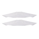 2pcs Wall Mount Floating Corner Shelves Quarter Round Hanging Corner Shelves for Bedrooms Living Rooms Shower Room Transparent