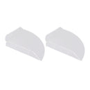 2pcs Wall Mount Floating Corner Shelves Quarter Round Hanging Corner Shelves for Bedrooms Living Rooms Shower Room Transparent