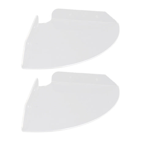 2pcs Wall Mount Floating Corner Shelves Quarter Round Hanging Corner Shelves for Bedrooms Living Rooms Shower Room Transparent