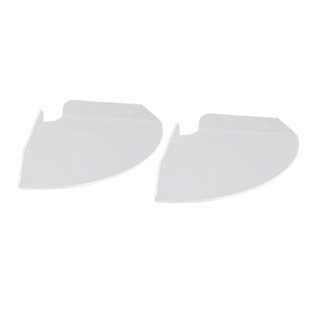2pcs Wall Mount Floating Corner Shelves Quarter Round Hanging Corner Shelves for Bedrooms Living Rooms Shower Room Transparent
