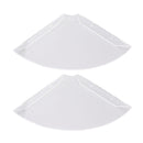 2pcs Wall Mount Floating Corner Shelves Quarter Round Hanging Corner Shelves for Bedrooms Living Rooms Shower Room Transparent
