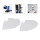 2pcs Wall Mount Floating Corner Shelves Quarter Round Hanging Corner Shelves for Bedrooms Living Rooms Shower Room Transparent
