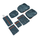 7 Pcs Luggage Packing Bags Polyester Waterproof Luggage Packing Cubes for Business Trip Travel Green