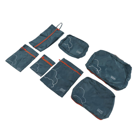 7 Pcs Luggage Packing Bags Polyester Waterproof Luggage Packing Cubes for Business Trip Travel Green