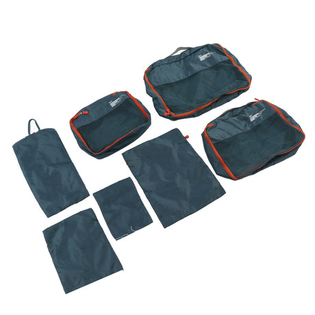 7 Pcs Luggage Packing Bags Polyester Waterproof Luggage Packing Cubes for Business Trip Travel Green