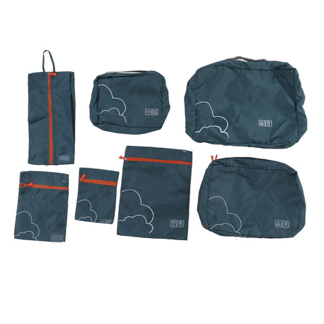 7 Pcs Luggage Packing Bags Polyester Waterproof Luggage Packing Cubes for Business Trip Travel Green