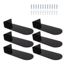 6pcs Floating Shoe Shelves 7.9in Length Acrylic Shoe Display for Footwear Collection Black