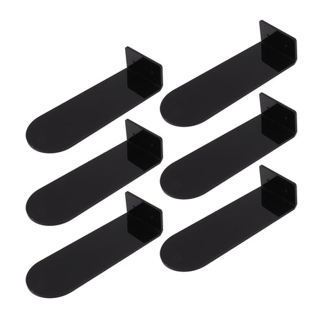 6pcs Floating Shoe Shelves 7.9in Length Acrylic Shoe Display for Footwear Collection Black