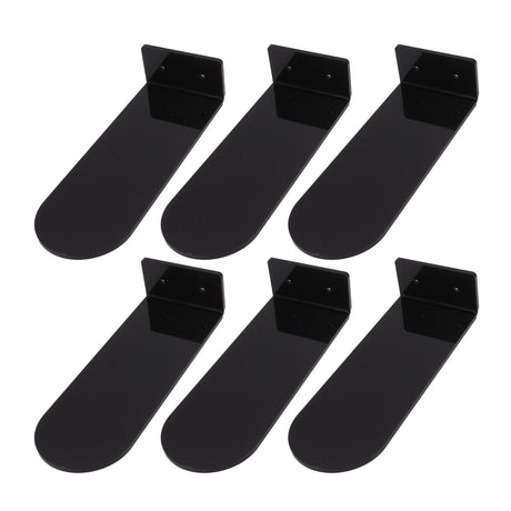 6pcs Floating Shoe Shelves 7.9in Length Acrylic Shoe Display for Footwear Collection Black