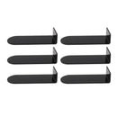6pcs Floating Shoe Shelves 7.9in Length Acrylic Shoe Display for Footwear Collection Black