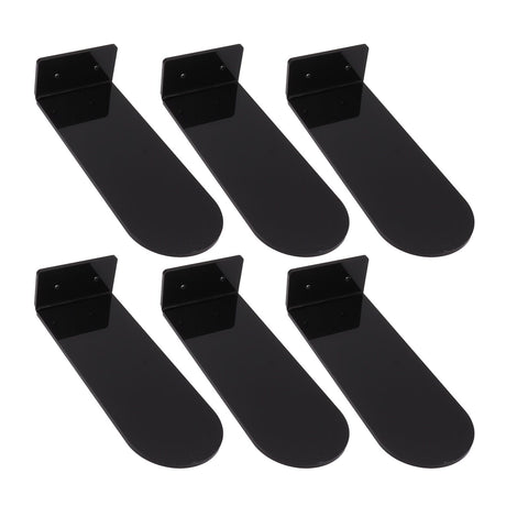 6pcs Floating Shoe Shelves 7.9in Length Acrylic Shoe Display for Footwear Collection Black