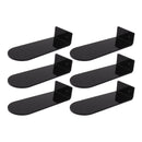6pcs Floating Shoe Shelves 7.9in Length Acrylic Shoe Display for Footwear Collection Black