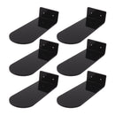 6pcs Floating Shoe Shelves 7.9in Length Acrylic Shoe Display for Footwear Collection Black