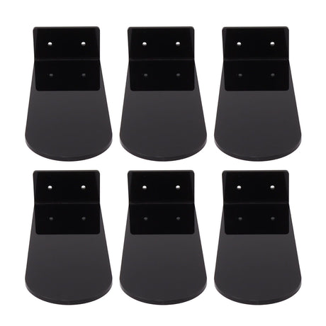 6pcs Floating Shoe Shelves 7.9in Length Acrylic Shoe Display for Footwear Collection Black