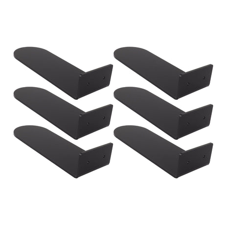 6pcs Floating Shoe Shelves 7.9in Length Acrylic Shoe Display for Footwear Collection Black