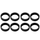 8PCS Luggage Suitcase Wheels Covers Noise Canceling Shock Absorbing Trolley Case Silicone Caster Protection Cover Black