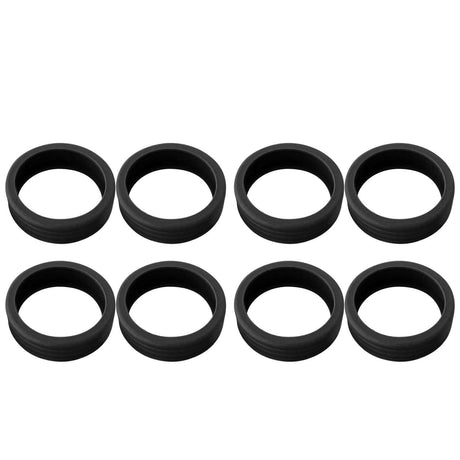 8PCS Luggage Suitcase Wheels Covers Noise Canceling Shock Absorbing Trolley Case Silicone Caster Protection Cover Black
