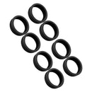 8PCS Luggage Suitcase Wheels Covers Noise Canceling Shock Absorbing Trolley Case Silicone Caster Protection Cover Black