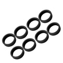 8PCS Luggage Suitcase Wheels Covers Noise Canceling Shock Absorbing Trolley Case Silicone Caster Protection Cover Black