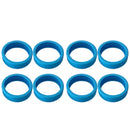 8PCS Luggage Suitcase Wheels Covers Noise Canceling Shock Absorbing Trolley Case Silicone Caster Protection Cover Blue