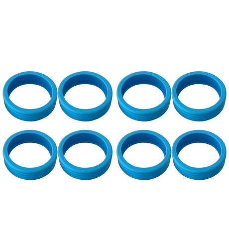 8PCS Luggage Suitcase Wheels Covers Noise Canceling Shock Absorbing Trolley Case Silicone Caster Protection Cover Blue