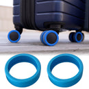 8PCS Luggage Suitcase Wheels Covers Noise Canceling Shock Absorbing Trolley Case Silicone Caster Protection Cover Blue