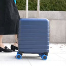 8PCS Luggage Suitcase Wheels Covers Noise Canceling Shock Absorbing Trolley Case Silicone Caster Protection Cover Blue