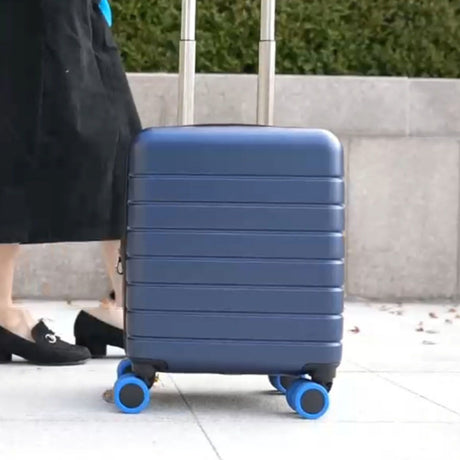 8PCS Luggage Suitcase Wheels Covers Noise Canceling Shock Absorbing Trolley Case Silicone Caster Protection Cover Blue