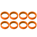 8PCS Luggage Suitcase Wheels Covers Noise Canceling Shock Absorbing Trolley Case Silicone Caster Protection Cover Orange