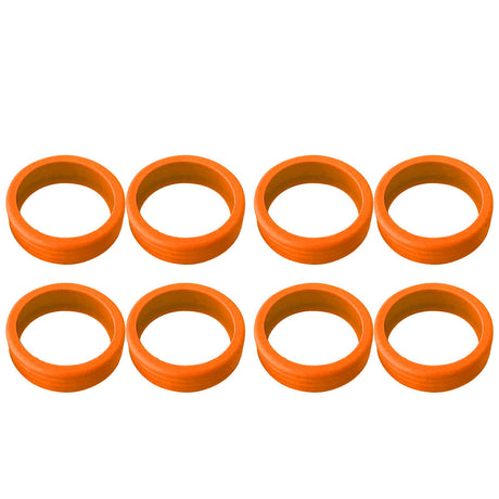 8PCS Luggage Suitcase Wheels Covers Noise Canceling Shock Absorbing Trolley Case Silicone Caster Protection Cover Orange