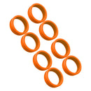 8PCS Luggage Suitcase Wheels Covers Noise Canceling Shock Absorbing Trolley Case Silicone Caster Protection Cover Orange