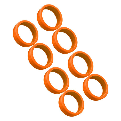 8PCS Luggage Suitcase Wheels Covers Noise Canceling Shock Absorbing Trolley Case Silicone Caster Protection Cover Orange